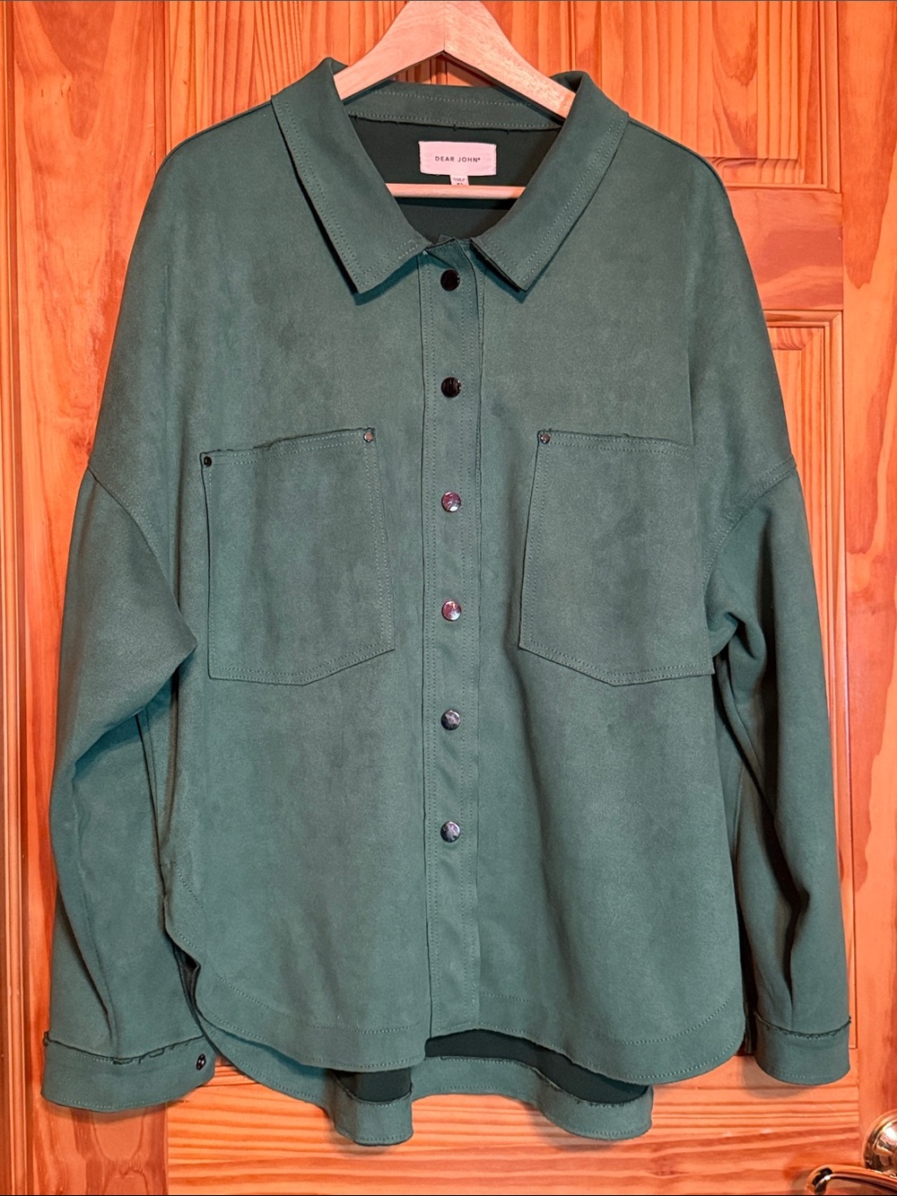 Dear John Denim faux suede shirt jacket XL